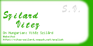 szilard vitez business card
